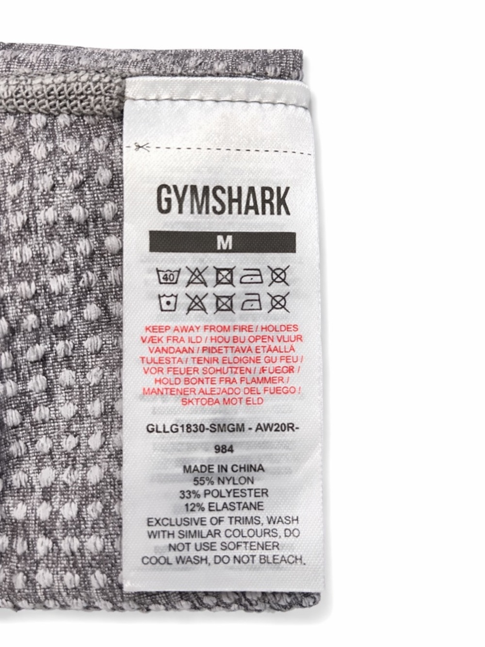 Gymshark Seamless Sculpt Leggings Gray Medium High Rise Cropped Athleisure - Picture 4 of 4
